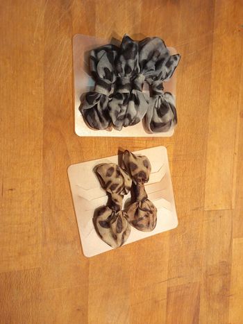 Barrettes noeuds léopard