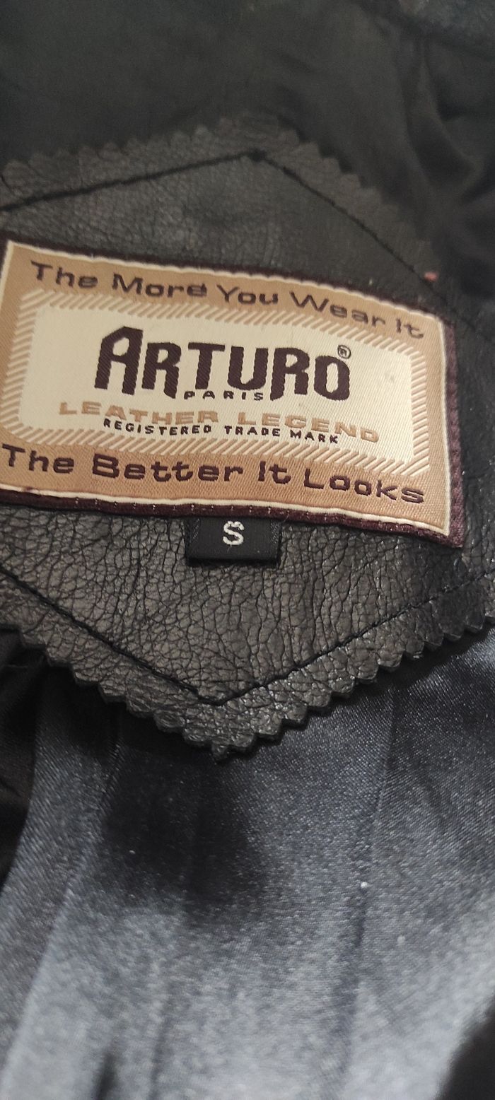 Veste en cuir d'agneau arturo taille S - photo numéro 5