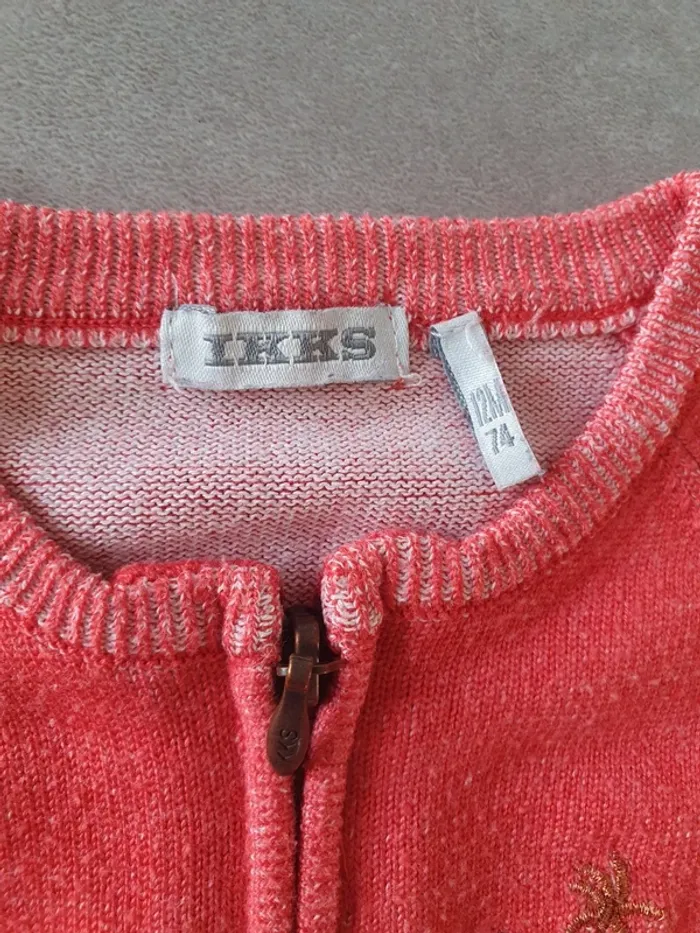 Veste zippée gilet IKKS 12 mois - photo numéro 2
