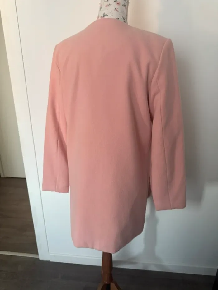Manteau mi long rose poudré Women Only 38 ou M - photo numéro 10