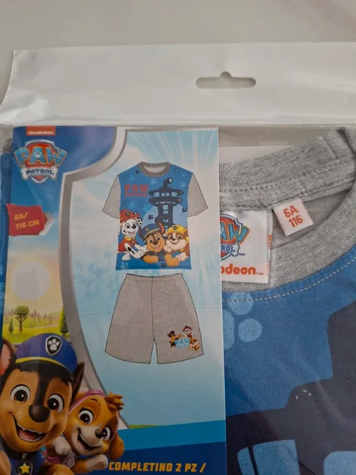 Ensemble short Tee-shirt Pat Patrouille Paw Patrol neuf avec étiquette taille 6 ans - photo numéro 3