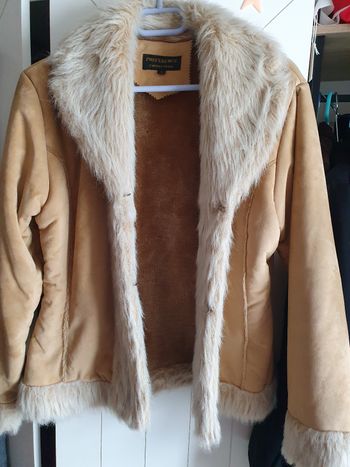 Veste daim fourrure