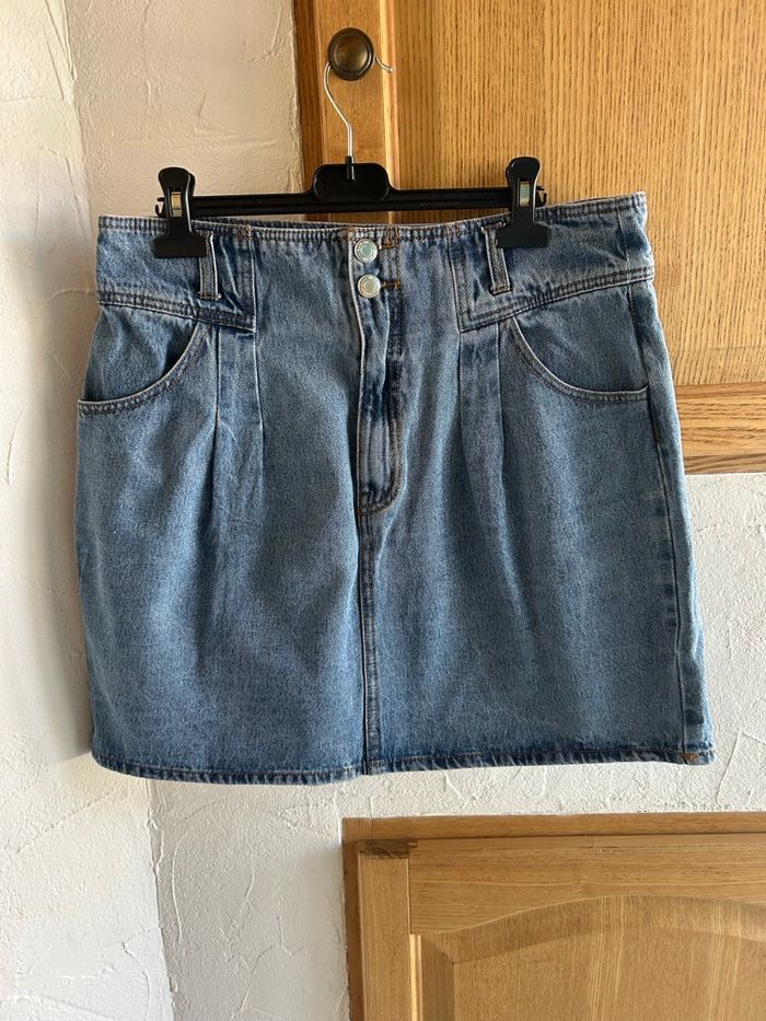 Jupe en jean bleu Gémo - taille 42 - photo numéro 1
