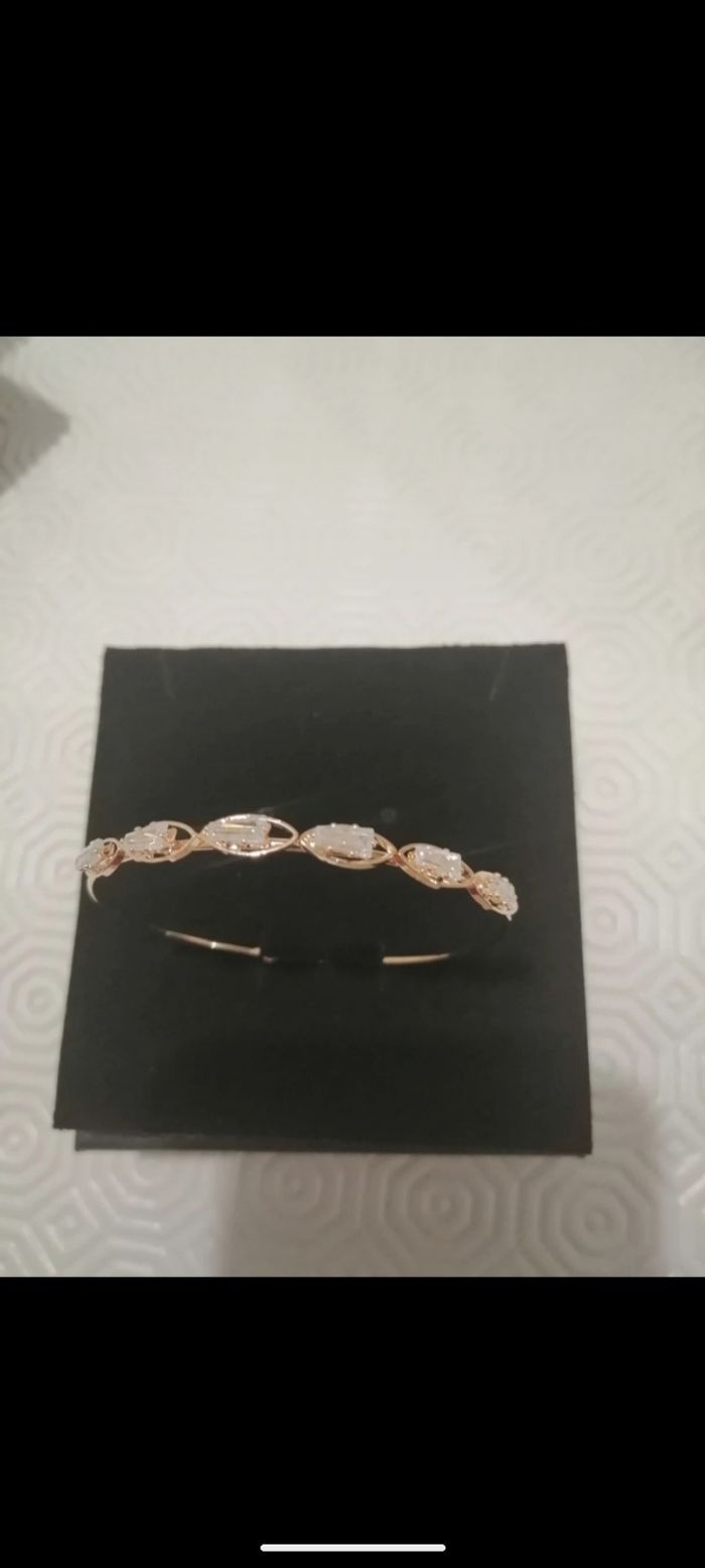 Beau bracelet Gioyes en plaqué or 24 carats sertis de zirconiums. - photo numéro 3