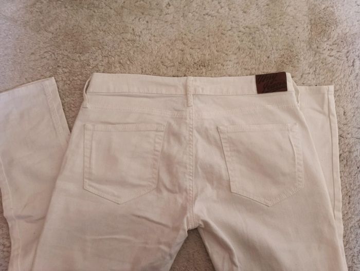 Jean blanc mango troué taille 38 - photo numéro 3
