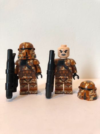 Figurine type lego 2 clones de Géonosis. Star Wars