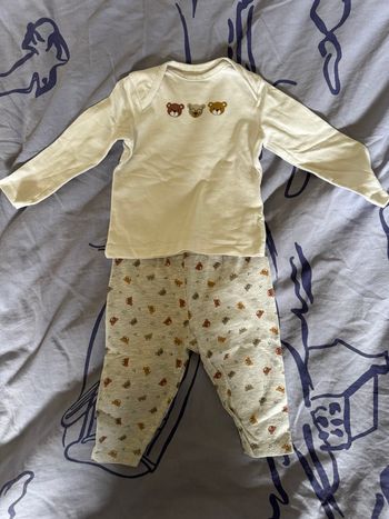 Ensemble motif ourson taille 3 mois