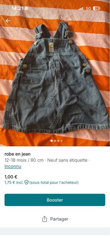 robe en jean 18mois
