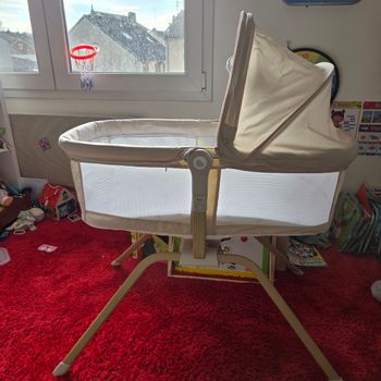 lit Parapluie bébé avec Matelas, de 0 à 9kg, auvent, moustiquaire, Pliable, réglage de l'inclinaison