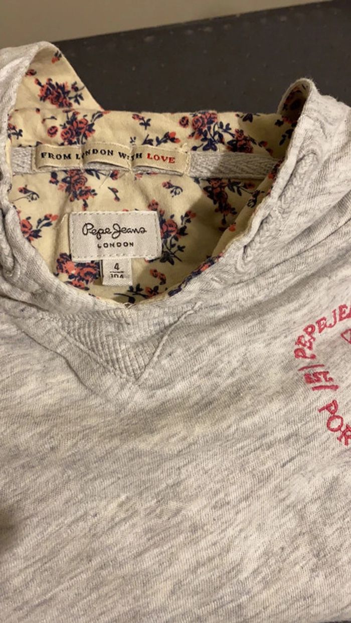 4 ans - 104 cm pepe jeans sweat coton liberty