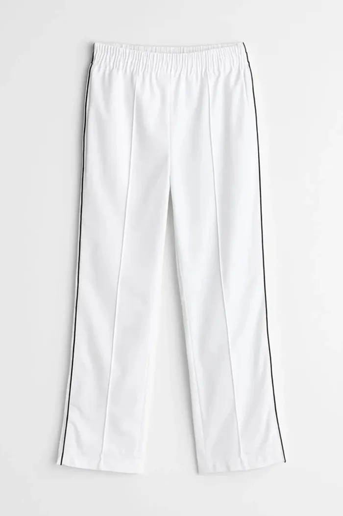 Pantalon de sport blanc liseré noir avec fermeture éclair en bas Poivre Blanc Taille 10 ans - photo numéro 2