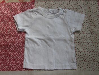 T-Shirt manches courtes blanc 3 mois