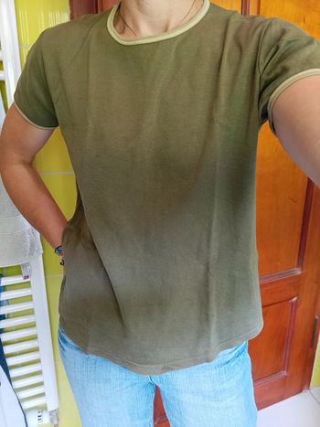 T-shirt femme vert kaki