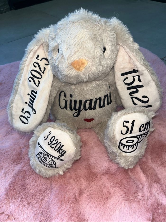 Peluche naissance personnalisé