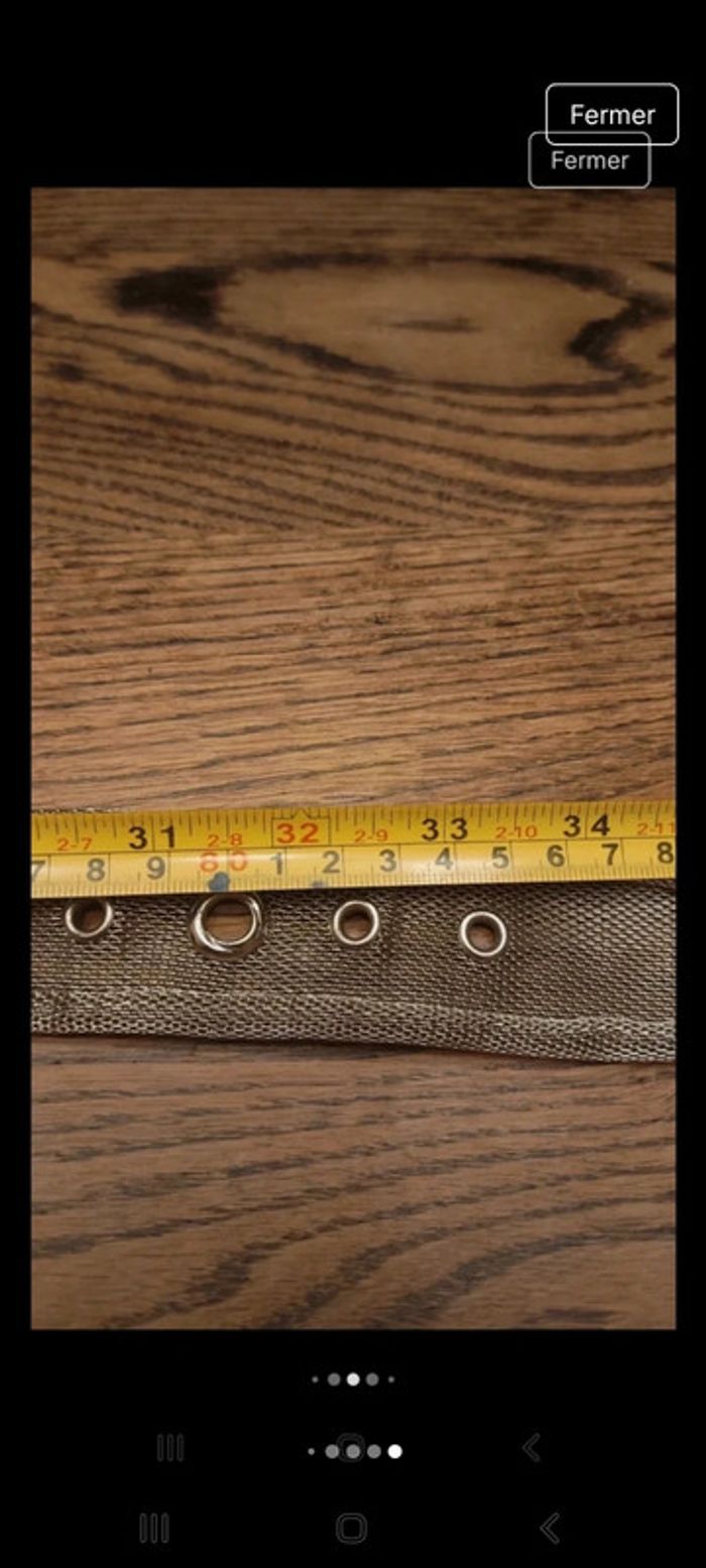 Ceinture en métal/cuir/aigles ajustable 80/90cm - photo numéro 17