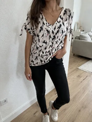 Blouse fluide imprimée – élégante & légère - Taille S