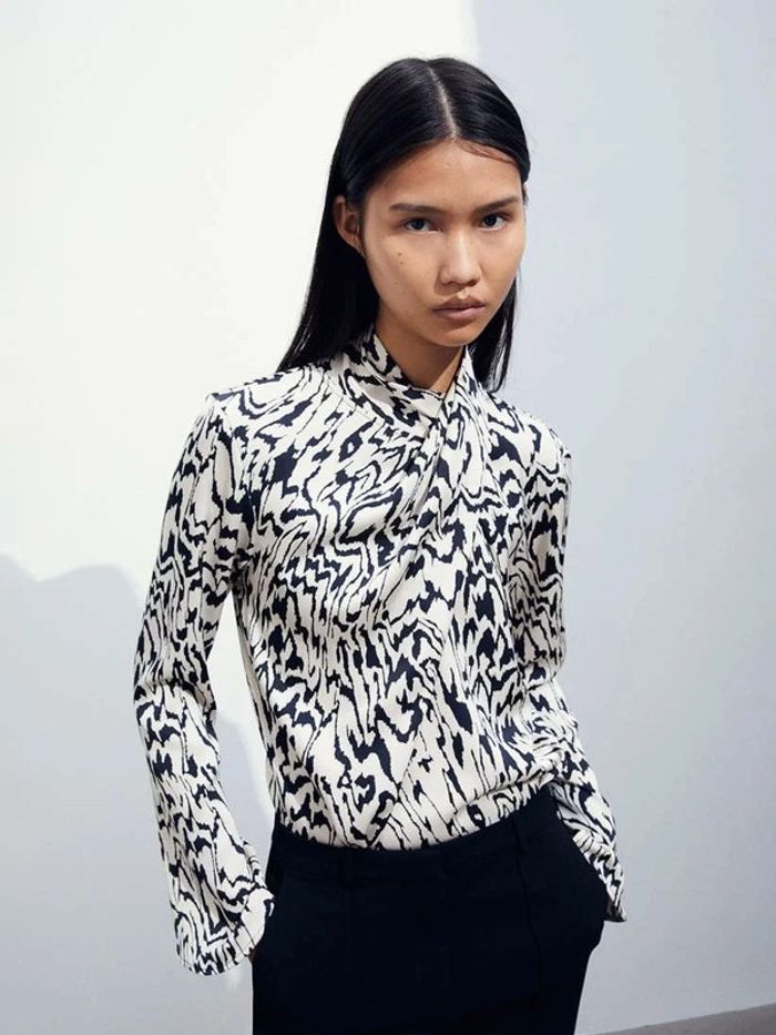 Blouse satinée zèbre - photo numéro 9