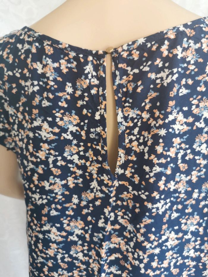 🌺Robe bleu marine imprimée. Taille 40. NAFNAF - photo numéro 4