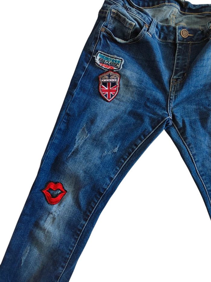 Jean Skinny avec écussons - photo numéro 3