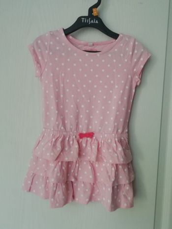 robe rose à pois 2 ans