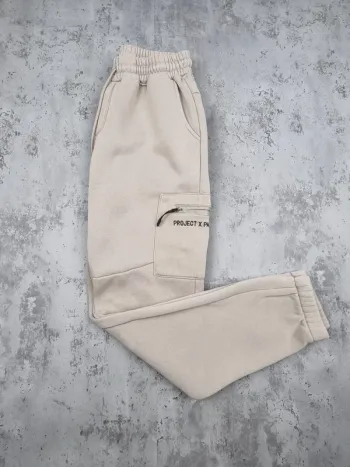 Pantalon de jogging Project X Paris crème – Taille L Homme (mesures en photos)