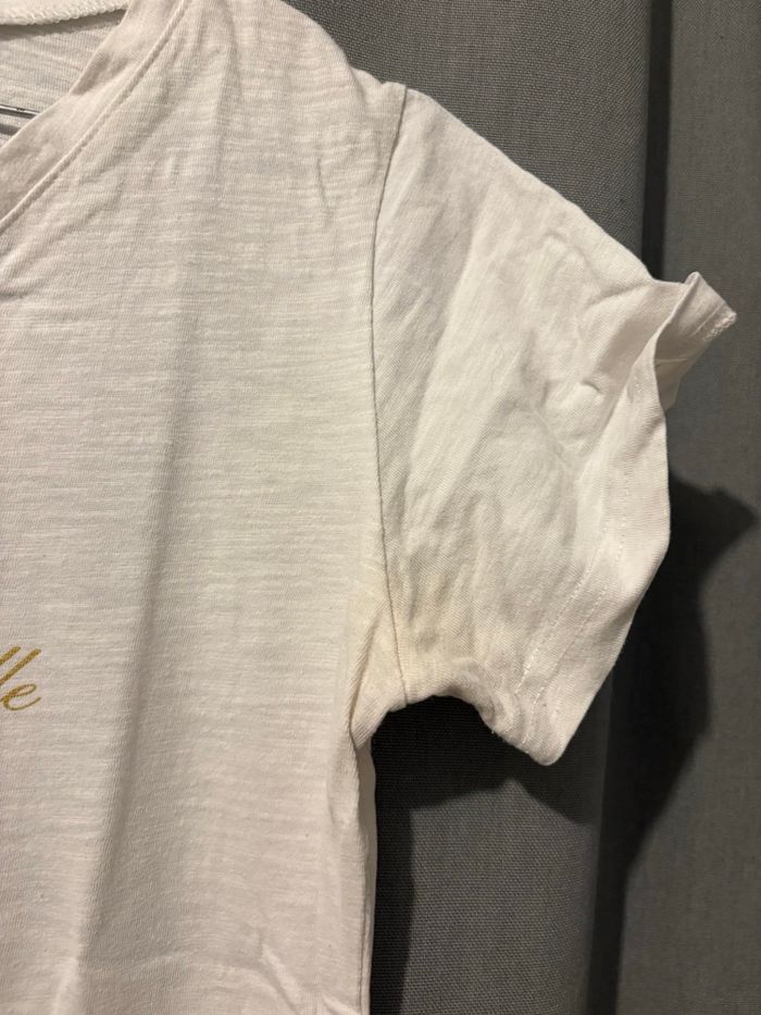 t-shirt blanc col v femme - photo numéro 6