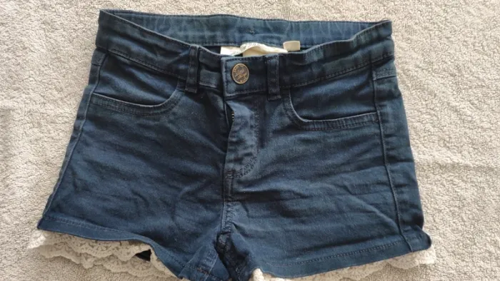 Short court bleu marine dentelle 6 7 ans logg