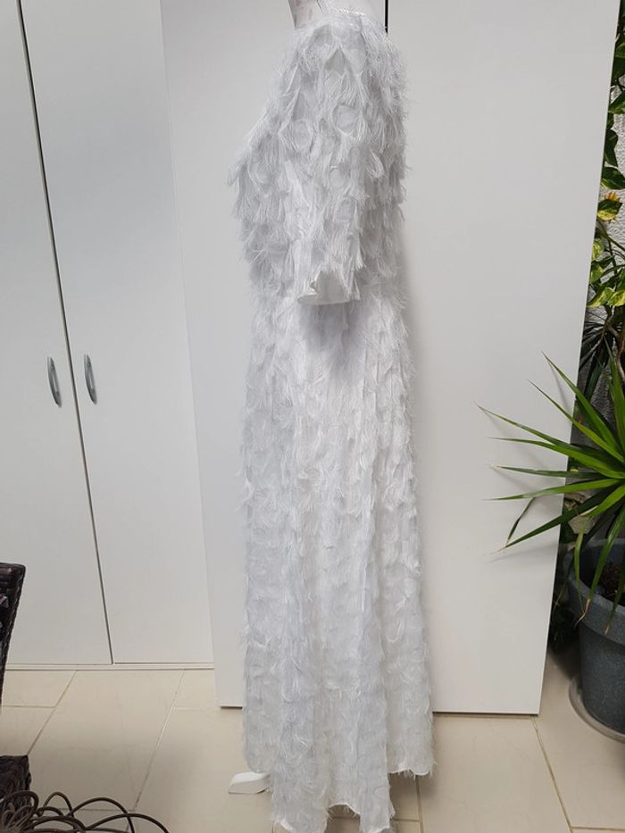 Robe De Mariée Boho Boheme Blanche Plumes - photo numéro 5