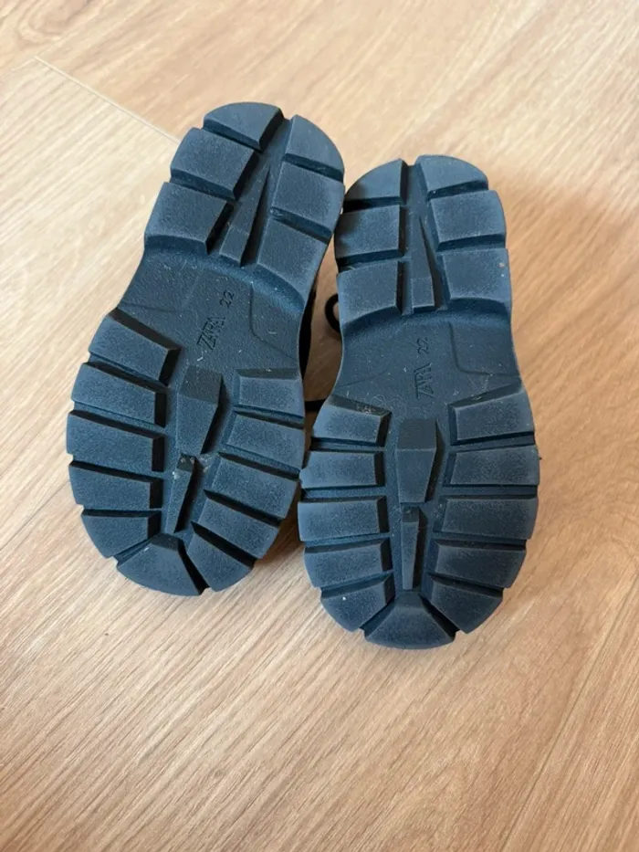 Chaussures derbie à paillettes noires Zara - photo numéro 3
