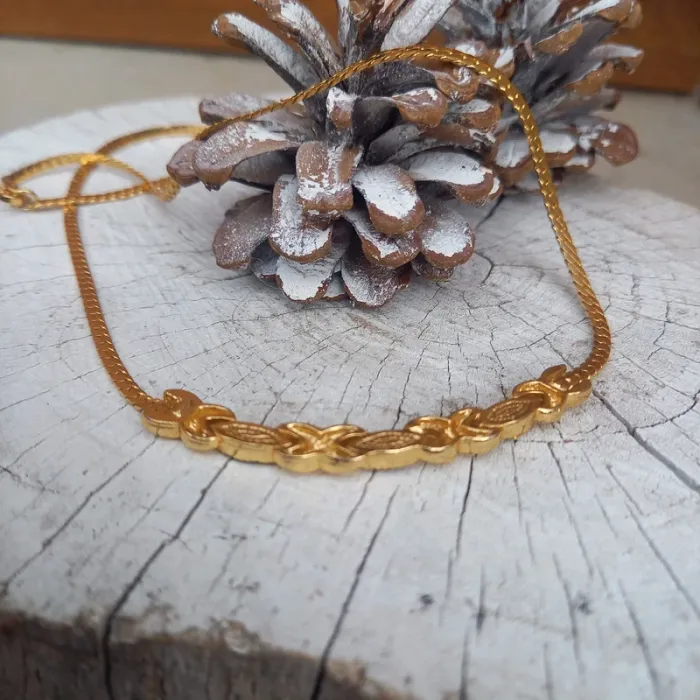 Collier vintage doré et perles - photo numéro 3