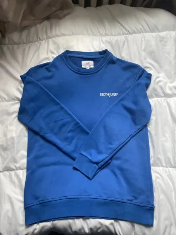 Pull sixth june bleu sans capuche taille s