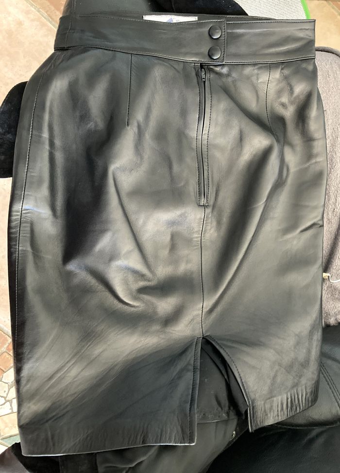 Jupe en cuir - Marcorium - Vintage années 80 - photo numéro 3