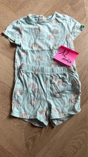 Ensemble t-shirt et short 12mois