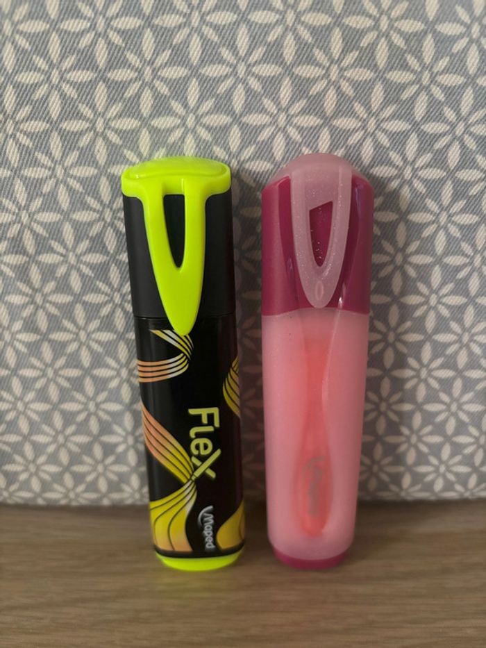 Pack de 2 Surligneurs Fluo "Flex / Pailleté"