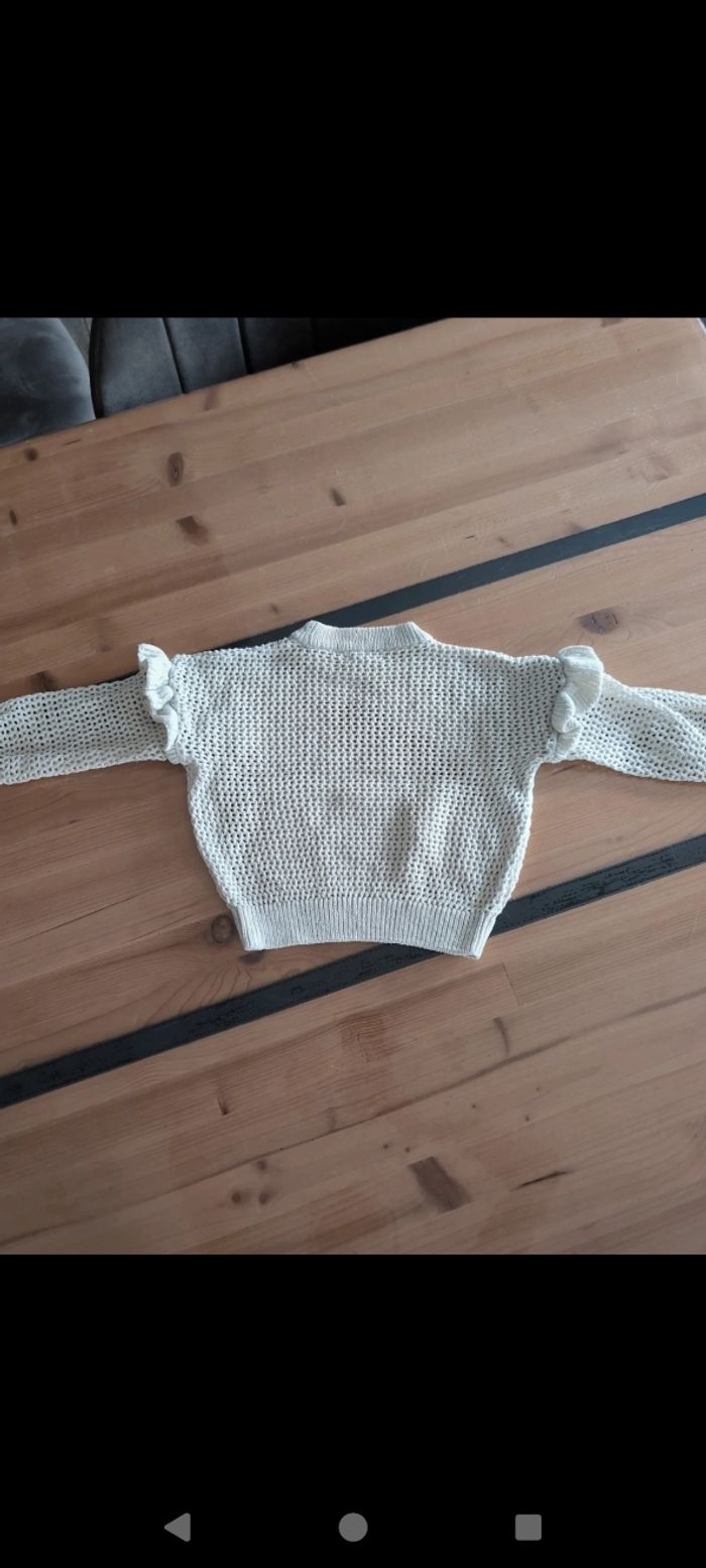 Pull ajouré en laine fille 3 ans - photo numéro 4