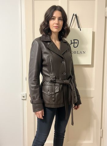 Veste en cuir marque Forestland