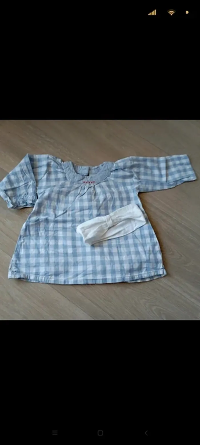 Lot 3 débardeurs et 1 chemise 6M - photo numéro 2