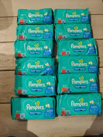 Lingettes pampers fresh clean