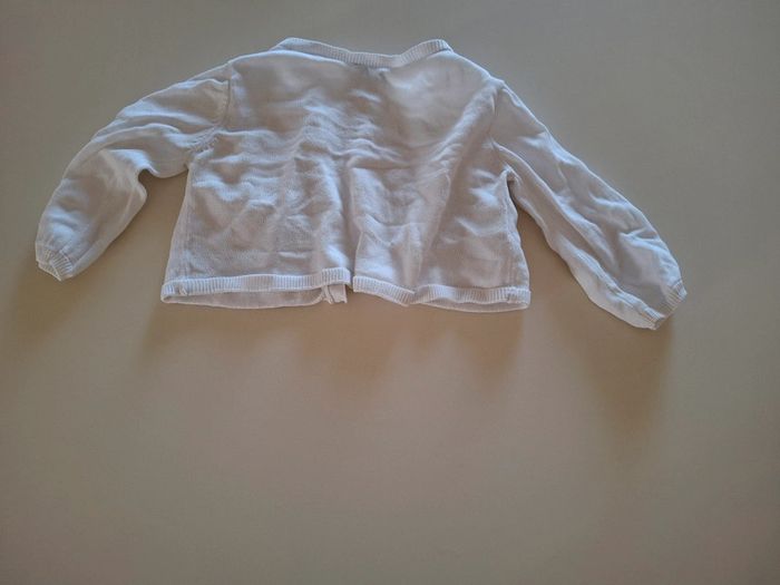 Gilet blanc bébé fille - photo numéro 3