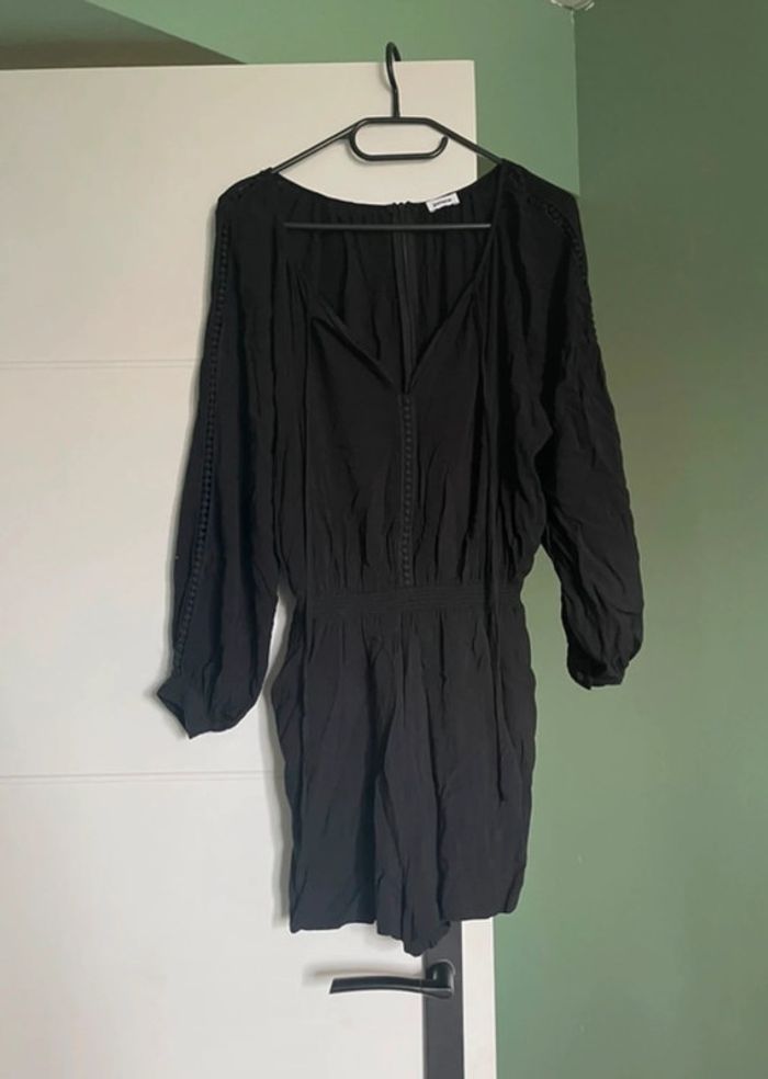Combi short noire manches longues