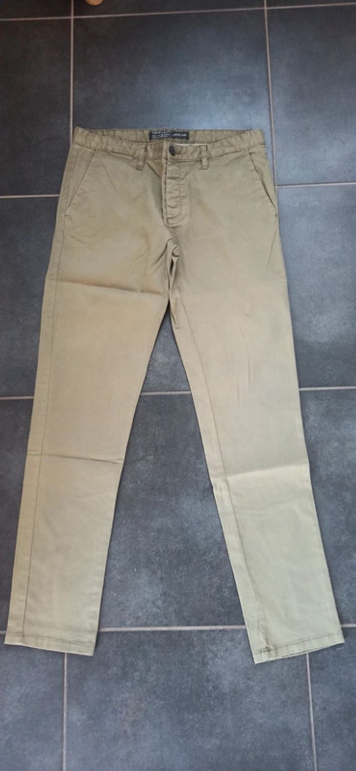 Pantalon Toile beige 44 slim