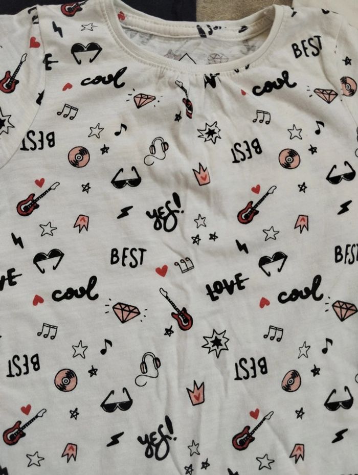 Lot 3 t-shirts manches courtes fille 24 mois - photo numéro 2