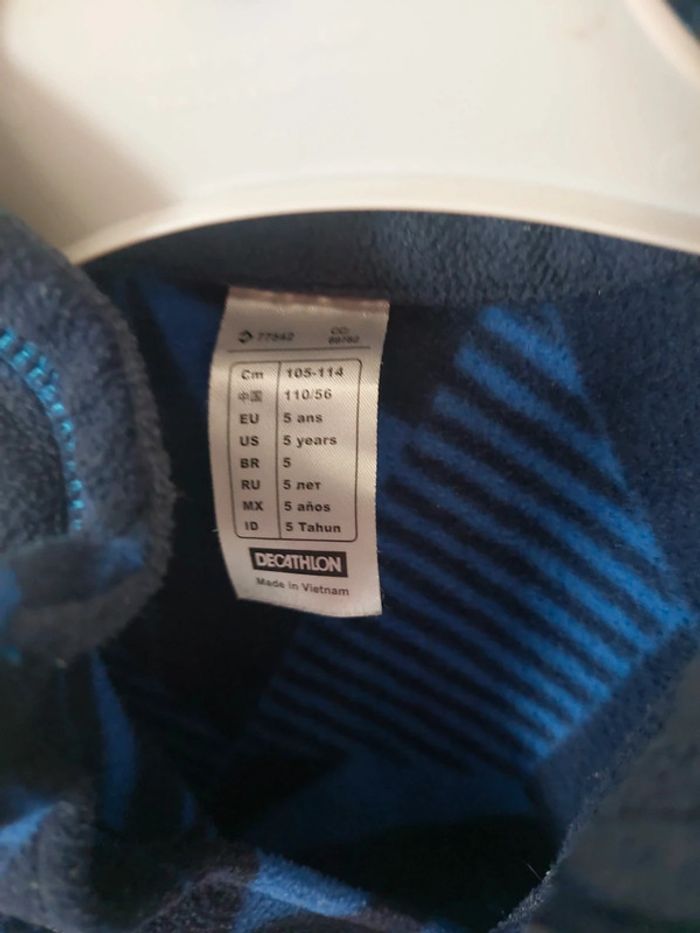 Polaire bleu motif - photo numéro 2