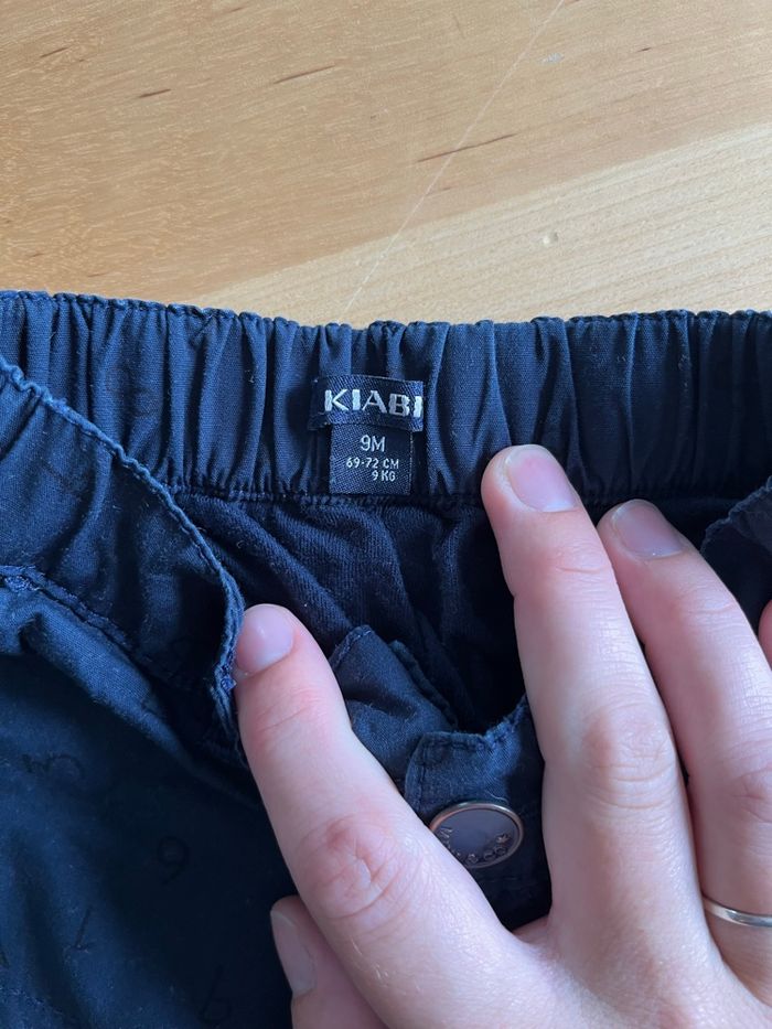 Pantalon bleu marine 9mois Kiabi - photo numéro 2