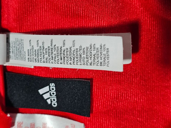 Veste de survêtement Adidas rouge et noire – 13-14 ans (164 cm) logo 3 bandes – sport junior - photo numéro 7