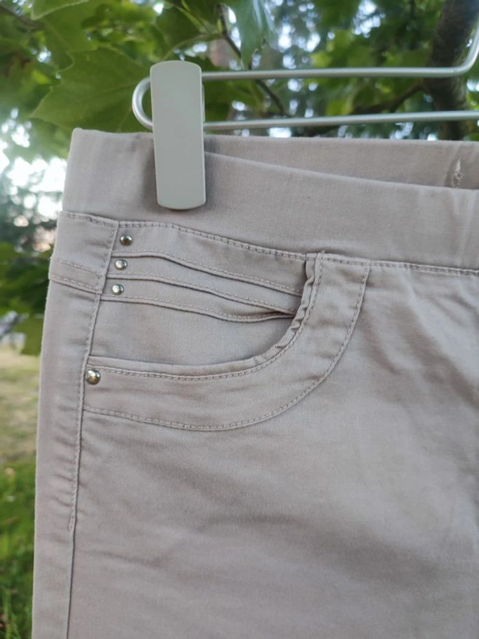 Pantalon beige taille élastique taille 36 - photo numéro 4