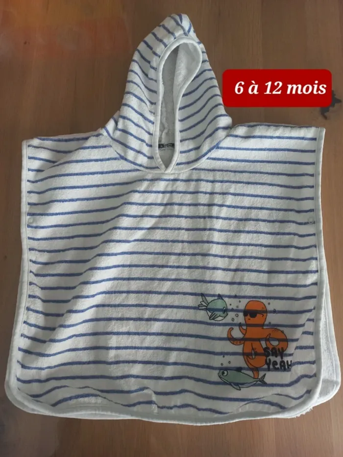Poncho de bain 6 à 12 mois
