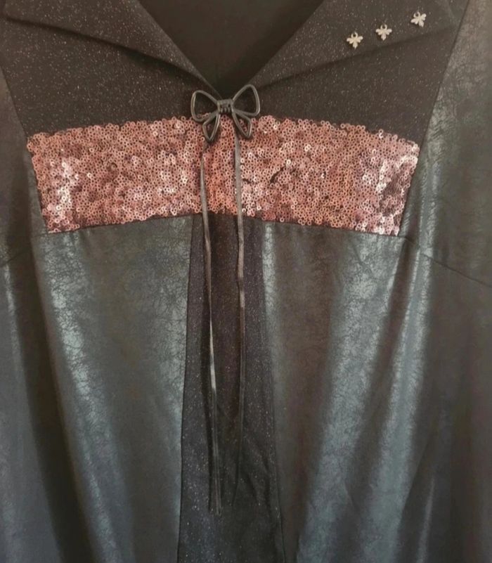 Tunique noire à sequins – Manches longues transparentes – Taille 36 – Très bon état - photo numéro 2