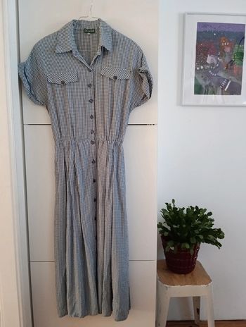 Robe vintage longue Boutonnée vichy taille 38