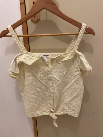 Top vichy jaune